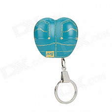 Beauty Butt Wearing Jeans Style Zinc Alloy Yellow Flame Butane Lighter w/ Keyring - Blue