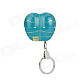 Beauty Butt Wearing Jeans Style Zinc Alloy Yellow Flame Butane Lighter w/ Keyring - Blue