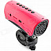 YDDVF Bike Mount 300KP Wide Angle Sports DVR Camcorder w/ TF / FM / Speaker / Flashlight - Deep Pink