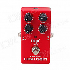 NUX HG-6 High Gain Distortion Guitar Effect Pedal - Red