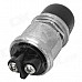 04010047 Water Resistant DIY Car On / Off Button Switch - Black + Silver (12V)