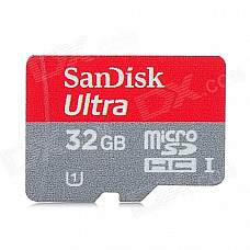 SanDisk Ultra-32GB Micro SDHC / TF Memory Card - Red + Grey (32GB / Class 10)