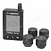 TYREDOG TD1300A-X 1.7" LCD Wireless External 4-Sensor TPMS Tire Pressure Monitoring System - Black