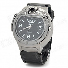 SM5221 Stylish Watch Style Butane Blue Flame Lighter - Silver + Black