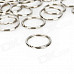 Mini Stainless Steel Key Ring - Silver (50 PCS)