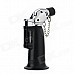 Windproof 1300'C Butane Jet Torch Lighter - Black + Silver