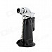 Windproof 1300'C Butane Jet Torch Lighter - Black + Silver