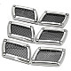 622 Car Side Air Flow Decorative Vent Fender Sticker - Black + Silver (6PCS)