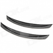 YI-238 Universal Plastic Car Fender Flares Wheel Lips - Black + Silver Grey (2 PCS)