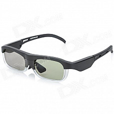 Rechargeable 3D Active Shutter Glasses for Bluetooth 3D TV - Black + Translucent Green