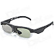 Rechargeable 3D Active Shutter Glasses for Bluetooth 3D TV - Black + Translucent Green