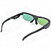 Rechargeable 3D Active Shutter Glasses for Bluetooth 3D TV - Black + Translucent Green