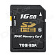 TOSHIBA SD-K16GR7WA SDHC Memory Card - Black (Class 10 / 16GB)