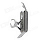 HONEST 5003 Butane Gas Lighter w/ Cigar Holder / Bottle Opener / Knife - Grey