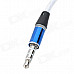 TPU 3.5mm TRRS Male to Male Audio Cable - White + Blue (124cm)