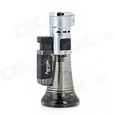 Compact 1300'C Soldering Windproof Butane Jet Flame Lighter - Silver + Translucent