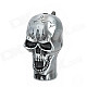 Skull Style Blue Flame Windproof Butane Jet Lighter - Antique-pewter