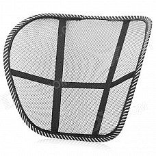 Breathable Mesh Waist Support Cushion for Home / Office / Car Seat Chair - Black