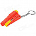 3-in-1 Car Emergency Hammer w/ Key Chain / Whistle - Red