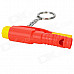 3-in-1 Car Emergency Hammer w/ Key Chain / Whistle - Red