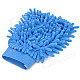 Chenille Fiber Car Washing Glove / Cleaning Cloth - Blue