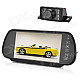 Car 7" LCD Rearview Monitor + Waterproof CMOS Camera w/ 7-LED Night Vision - Black