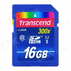 Genuine Transcend SDHC UHS-I 300X SD Memory Card - 16GB (Class 10)