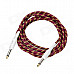 Instrument Guitar Bass Cable Cord - Dark Red + Yellow (3m-Length)