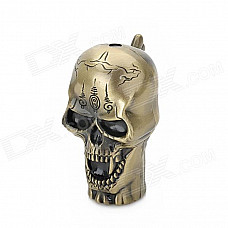 Skull Style Blue Flame Butane Gas Windproof Lighter - Bronze