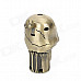 Skull Style Blue Flame Butane Gas Windproof Lighter - Bronze