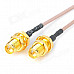 RP SMA Female (Male Pin) to U.FL (IPX) Female Adapter Cables - Golden + Black (15.8cm / 2 PCS)