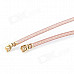 RP SMA Female (Male Pin) to U.FL (IPX) Female Adapter Cables - Golden + Black (15.8cm / 2 PCS)