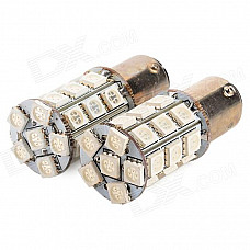 1157 / BAY15D 5W 27-5050 SMD LED Red Car Tail / Brake / Reversing Light (Pair / 12V)