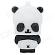 Cartoon Square Face Panda Style USB 2.0 Flash Drive - Black + White (4GB)