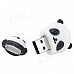 Cartoon Square Face Panda Style USB 2.0 Flash Drive - Black + White (4GB)