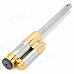 HL187 Stainless Steel Practical Long Shaft Butane Lighter - Silver + Golden