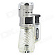 HONEST 363-1 Compact Soldering Windproof Butane Jet Flame Lighter - Silver + Translucent