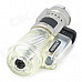 HONEST 363-1 Compact Soldering Windproof Butane Jet Flame Lighter - Silver + Translucent