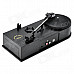 EC008B Mini USB Turntable Turnplate Vinyl LP to MP3 Converter - Black + Silver