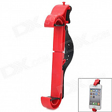 Car Steering Wheel Mount Cell Phone Clip Holder - Black + Red