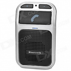 60I Voice Control Car Bluetooth V3.0 Handsfree Telephone - Black + Silver