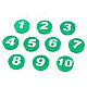 FUNI CT-366 1~10 Numerial Magnetic Button for White Board / Refrigerator - Green (10 PCS)