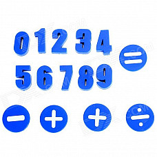 FUNI CT-992 Arithmetic Learning Numbers Magnetic Button - Blue (15 PCS)