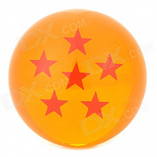 Q76-6 7.6cm Six Star Pattern Dragon Ball Resin Ball - Orange