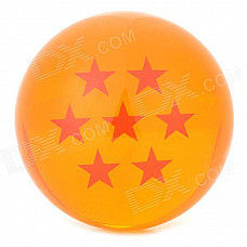 Q76-7 7.6cm Seven Star Pattern Dragon Ball Resin Ball - Orange