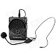 N74U Portable 7.4V 2000mAh 2-CH MP3 Teaching / Guiding Waist Megaphone w/ FM / TF / USB - Black