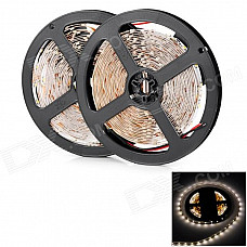 JR 60W 3000lm 600-3528 SMD LED Warm White Light Flexible Strip Lamp (12V / 10m)