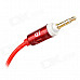 JD 014 3.5mm Male to Male Spring Aux Audio Connection Cable - Red