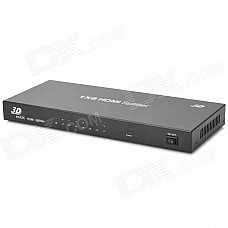 DM-18 3D HDMI 8-Port Video Audio Splitter - Black (1-In / 8-Out)