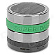 BT SPEAKER Bluetooth V2.1 + EDR MP3 Speaker w/ Microphone / FM Radio - Green + Black + Silver